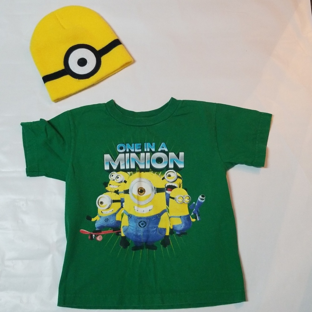 Boys Despicable Me Bundle Shirt and Beenie